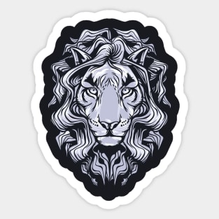 White King Lion Sticker